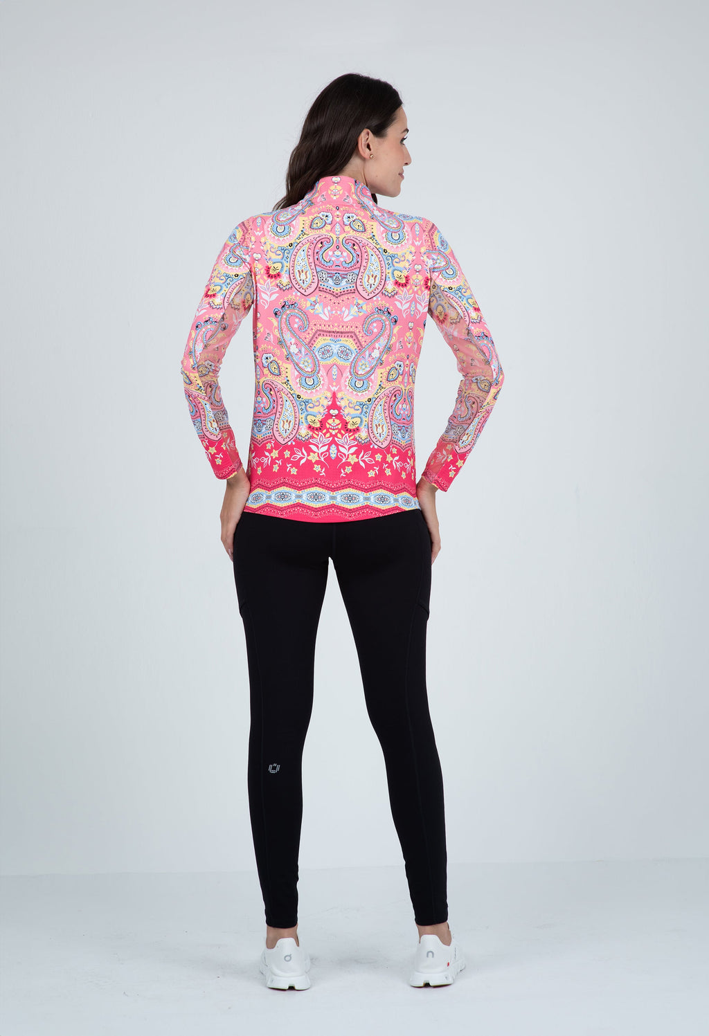 Vicki Print Long Sleeve Mock Neck Top ¨C 10874