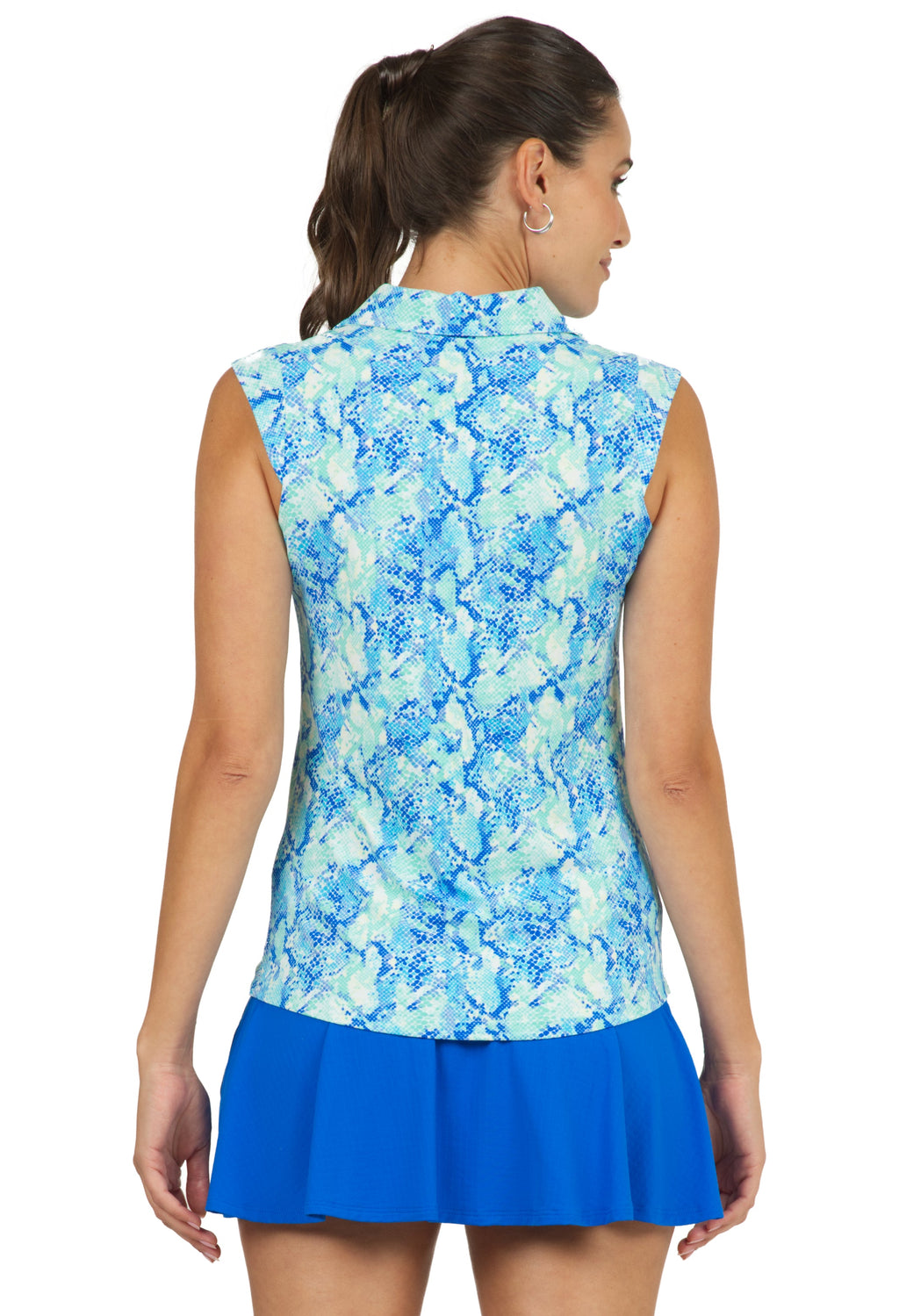 Cora Print Sleeveless Polo ¨C 14548