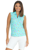 Girls Golf Print Sleeveless Polo ¨C 14764