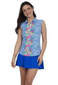 Carrie Print Sleeveless Polo ¨C 14872