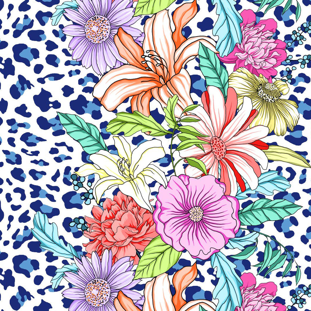 Carrie Print Long Sleeve Mock Neck Top ¨C 10872