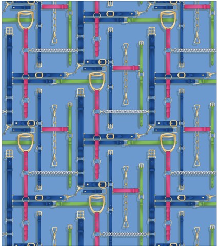 Nancy Print Long Sleeve Mock Neck Top ¨C 10763