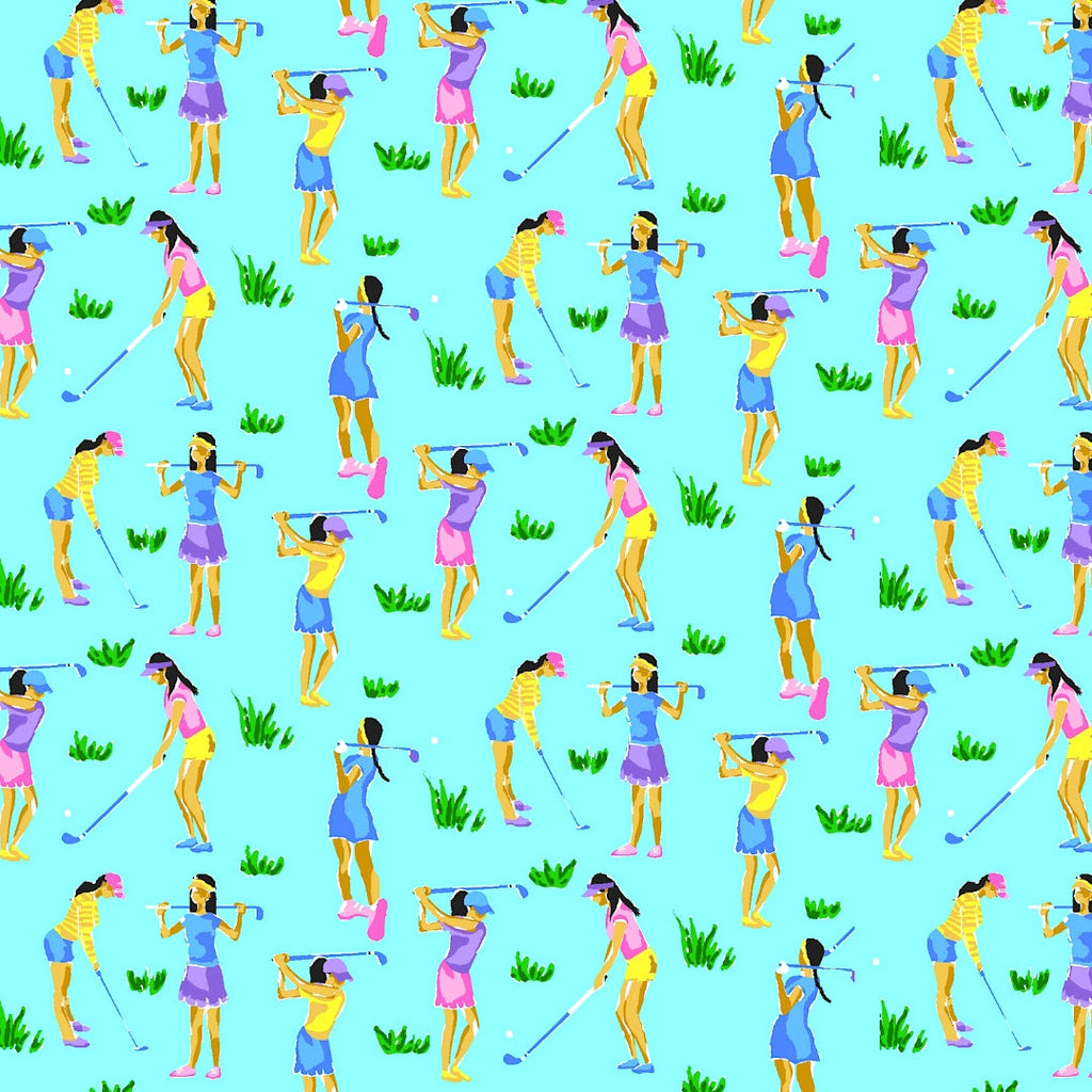 Girls Golf Print Sleeveless Polo ¨C 14764